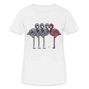 Je suis un flamant, je suis autorisé à ... - T-shirt respirant Femme - blanc - Devant - AI Model Female 172 dark (172cm)