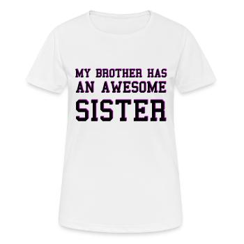Bruder und Schwester Geschenk Kinder - Frauen T-Shirt atmungsaktiv - Weiß - Vorne - AI Model Female 172 dark (172cm)