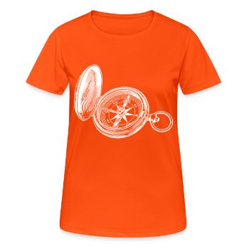 compass - Women's Breathable T-Shirt - neon orange - Front - AI Model Female 172 dark (172cm)