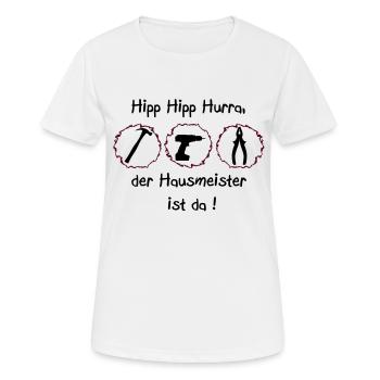 hausmeister - Frauen T-Shirt atmungsaktiv - Weiß - Vorne - AI Model Female 172 dark (172cm)