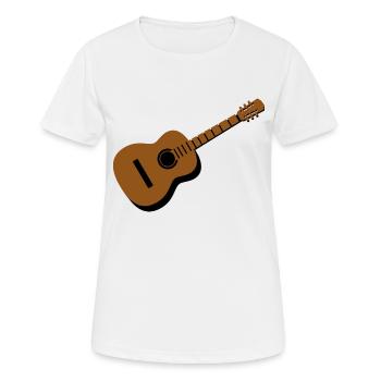 Akustik Gitarre, einfach, simpel, Musik - Frauen T-Shirt atmungsaktiv - Weiß - Vorne - AI Model Female 172 dark (172cm)