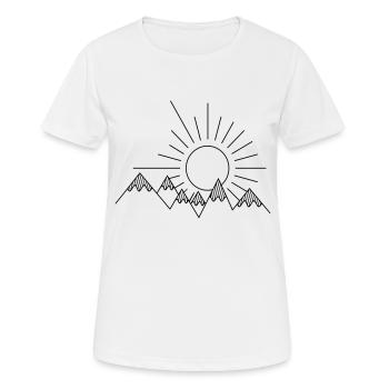 Berge - Frauen T-Shirt atmungsaktiv - Weiß - Vorne - AI Model Female 172 dark (172cm)