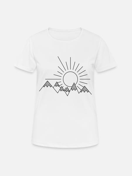 Berge - Frauen T-Shirt atmungsaktiv - Weiß