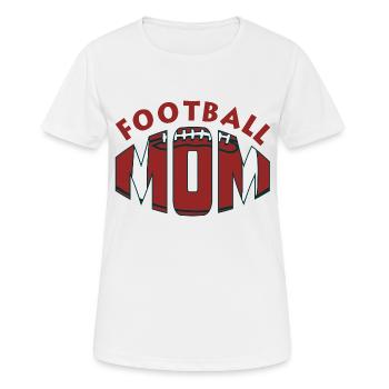 Sport Shirt • Football Mom • Cadeau - T-shirt respirant Femme - blanc - Devant - AI Model Female 172 dark (172cm)