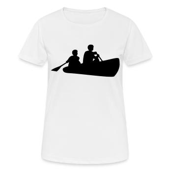 kanu - Frauen T-Shirt atmungsaktiv - Weiß - Vorne - AI Model Female 172 dark (172cm)