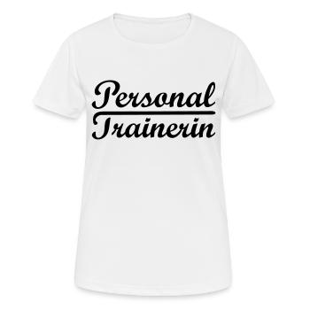 Personal Trainerin Coach - Frauen T-Shirt atmungsaktiv - Weiß - Vorne - AI Model Female 172 dark (172cm)