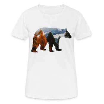 Bärenwald-Abenteuer - Frauen T-Shirt atmungsaktiv - Weiß - Vorne - AI Model Female 172 dark (172cm)