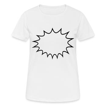 Speech Bubble Cartoon Cartoon Bubble Frame Outline - Women's Breathable T-Shirt - white - Front - AI Model Female 172 dark (172cm)