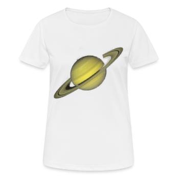 Saturne - T-shirt respirant Femme - blanc - Devant - AI Model Female 172 dark (172cm)