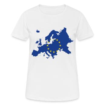 Europe UE - T-shirt respirant Femme - blanc - Devant - AI Model Female 172 dark (172cm)