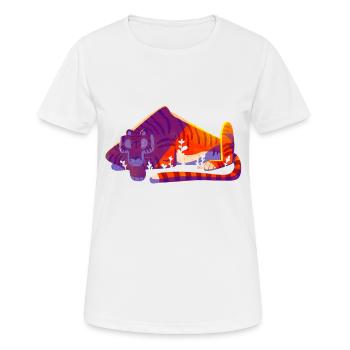 Tiger Tiger - Frauen T-Shirt atmungsaktiv - Weiß - Vorne - AI Model Female 172 dark (172cm)