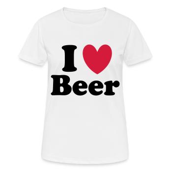 Beer - Frauen T-Shirt atmungsaktiv - Weiß - Vorne - AI Model Female 172 dark (172cm)
