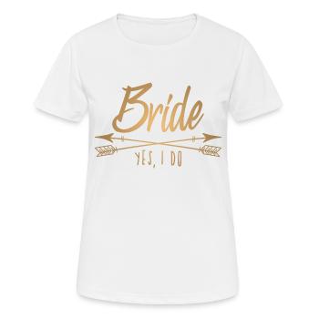 Bride Tribe - Braut Junggesellenabschied Frauen - Frauen T-Shirt atmungsaktiv - Weiß - Vorne - AI Model Female 172 dark (172cm)