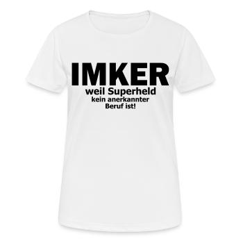 imker - Frauen T-Shirt atmungsaktiv - Weiß - Vorne - AI Model Female 172 dark (172cm)