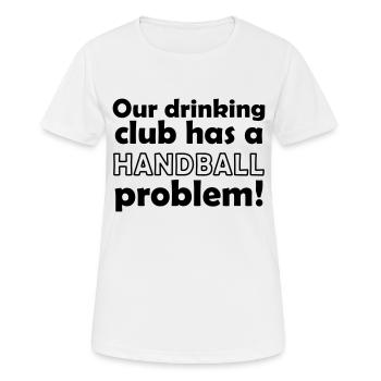 handball problem - Frauen T-Shirt atmungsaktiv - Weiß - Vorne - AI Model Female 172 dark (172cm)