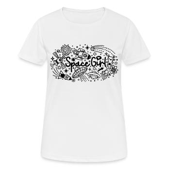 Space Girl - Frauen T-Shirt atmungsaktiv - Weiß - Vorne - AI Model Female 172 dark (172cm)