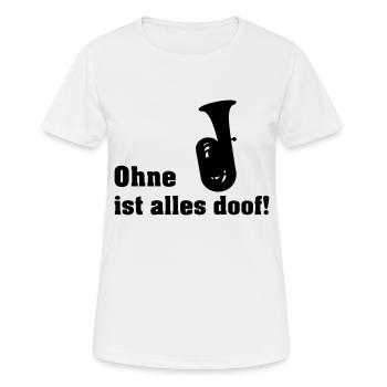 ohne tuba - Frauen T-Shirt atmungsaktiv - Weiß - Vorne - AI Model Female 172 dark (172cm)