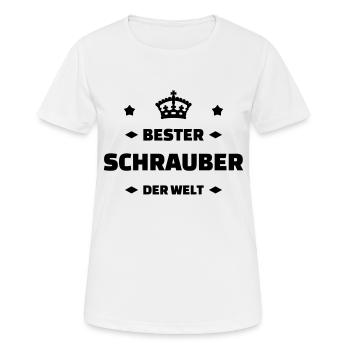 Mechanik / Mechaniker / Auto / Garage - Frauen T-Shirt atmungsaktiv - Weiß - Vorne - AI Model Female 172 dark (172cm)