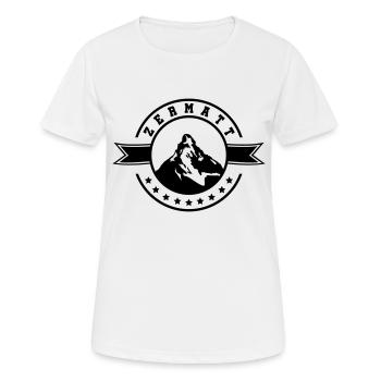 mountain zermatt - Frauen T-Shirt atmungsaktiv - Weiß - Vorne - AI Model Female 172 dark (172cm)
