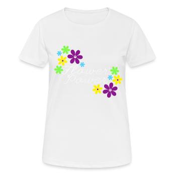 Flower power - T-shirt respirant Femme - blanc - Devant - AI Model Female 172 dark (172cm)