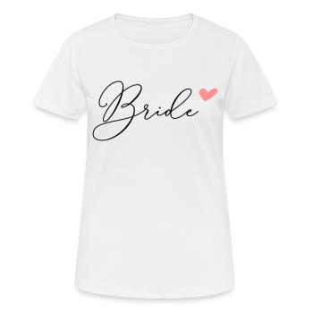 Team Bride Heart 1 - Women's Breathable T-Shirt - white - Front - AI Model Female 172 dark (172cm)