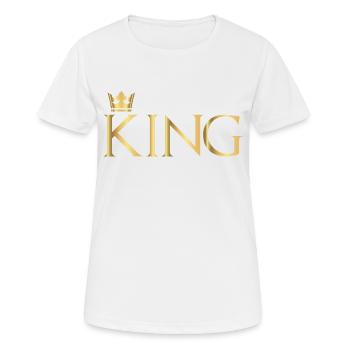 King - Women's Breathable T-Shirt - white - Front - AI Model Female 172 dark (172cm)