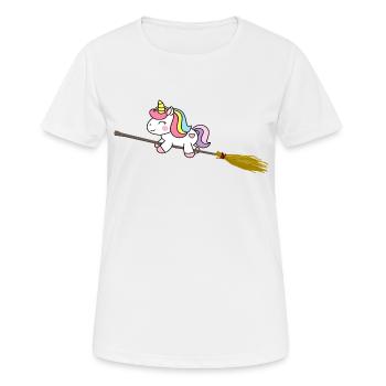 Licorne sorcière créature mythique mystique - T-shirt respirant Femme - blanc - Devant - AI Model Female 172 dark (172cm)