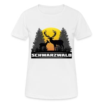 schwarzwald - Frauen T-Shirt atmungsaktiv - Weiß - Vorne - AI Model Female 172 dark (172cm)