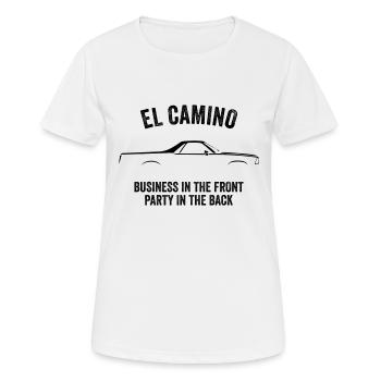 slogan el camino - T-shirt respirant Femme - blanc - Devant - AI Model Female 172 dark (172cm)