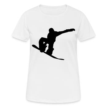 Snowboard Snowboarder - Frauen T-Shirt atmungsaktiv - Weiß - Vorne - AI Model Female 172 dark (172cm)