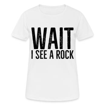 Attendez de voir un rocher - T-shirt respirant Femme - blanc - Devant - AI Model Female 172 dark (172cm)