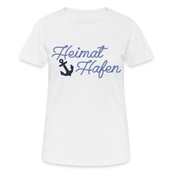 Heimat Hafen - Frauen T-Shirt atmungsaktiv - Weiß - Vorne - AI Model Female 172 dark (172cm)