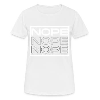 Nope - Women's Breathable T-Shirt - white - Front - AI Model Female 172 dark (172cm)