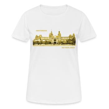 Netherlands Holland Amsterdam Capital Museum - Women's Breathable T-Shirt - white - Front - AI Model Female 172 dark (172cm)