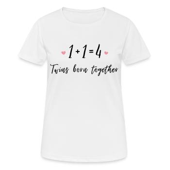 Twins born together - Frauen T-Shirt atmungsaktiv - Weiß - Vorne - AI Model Female 172 dark (172cm)