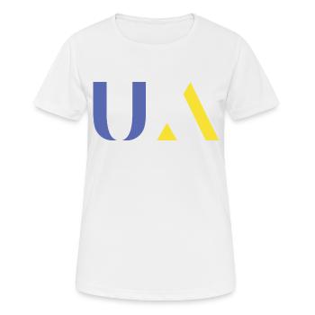 Blues and yellows - Women's Breathable T-Shirt - white - Front - AI Model Female 172 dark (172cm)