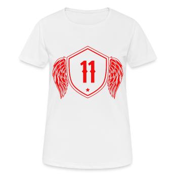 11 Nombre d’armoiries - T-shirt respirant Femme - blanc - Devant - AI Model Female 172 dark (172cm)