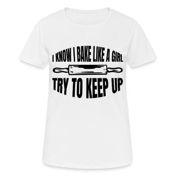 Boulangerie Confiserie Mme Boulangerie Confiserie - T-shirt respirant Femme - blanc - Devant - AI Model Female 172 dark (172cm)