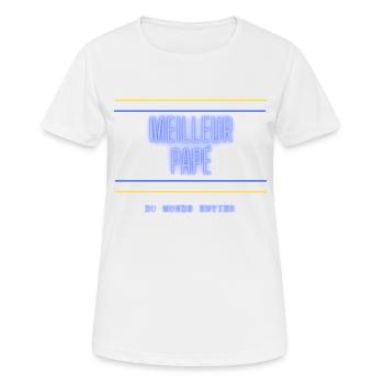 Meilleur PAPÉ - T-shirt respirant Femme - blanc - Devant - AI Model Female 172 dark (172cm)