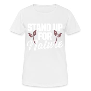 nature environmental protection - Women's Breathable T-Shirt - white - Front - AI Model Female 172 dark (172cm)