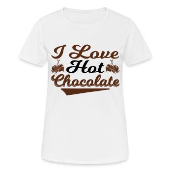 I love Hot Chocolate - Women's Breathable T-Shirt - white - Front - AI Model Female 172 dark (172cm)