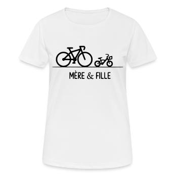 Mère et fille - T-shirt respirant Femme - blanc - Devant - AI Model Female 172 dark (172cm)