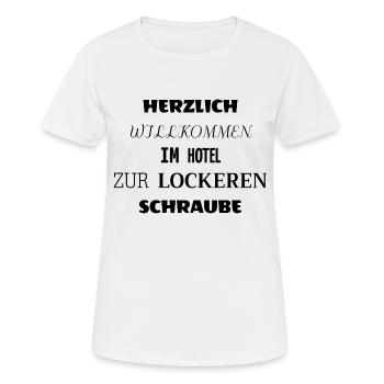 SCHRAUBE - Frauen T-Shirt atmungsaktiv - Weiß - Vorne - AI Model Female 172 dark (172cm)