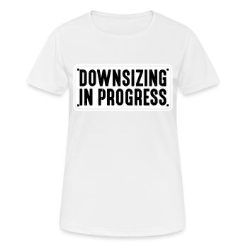 Réduction des effectifs en cours 18 - T-shirt respirant Femme - blanc - Devant - AI Model Female 172 dark (172cm)