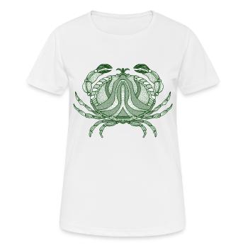 Krebs - Frauen T-Shirt atmungsaktiv - Weiß - Vorne - AI Model Female 172 dark (172cm)