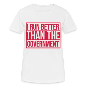 mieux fonctionner que le gouvernement - T-shirt respirant Femme - blanc - Devant - AI Model Female 172 dark (172cm)