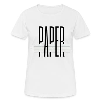 Papier - Frauen T-Shirt atmungsaktiv - Weiß - Vorne - AI Model Female 172 dark (172cm)
