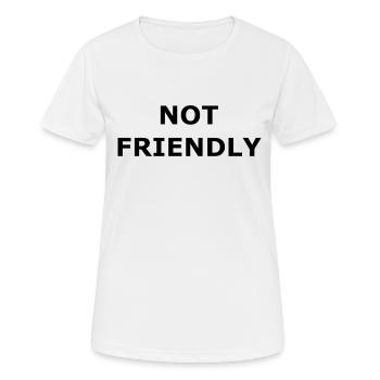 NOT FRIENDLY Dogs Dog Training Obedience Black - Women's Breathable T-Shirt - white - Front - AI Model Female 172 dark (172cm)