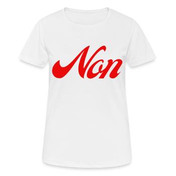 Non idée cadeau - T-shirt respirant Femme - blanc - Devant - AI Model Female 172 dark (172cm)