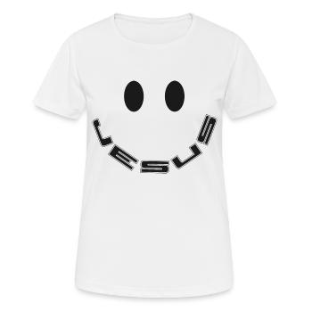 Jésus - T-shirt respirant Femme - blanc - Devant - AI Model Female 172 dark (172cm)
